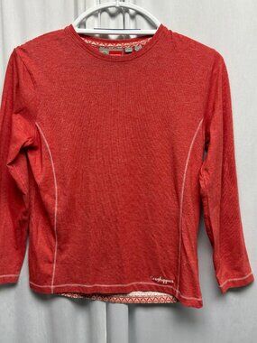 Craghoppers Insect Shield Long Sleeve Top Girls Age 11-12 Red White Outdoors